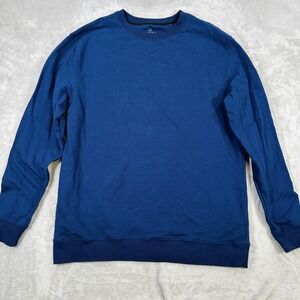 EvoShield Mens Blue Crew Neck Long Sleeve French Terry Sweatshirt